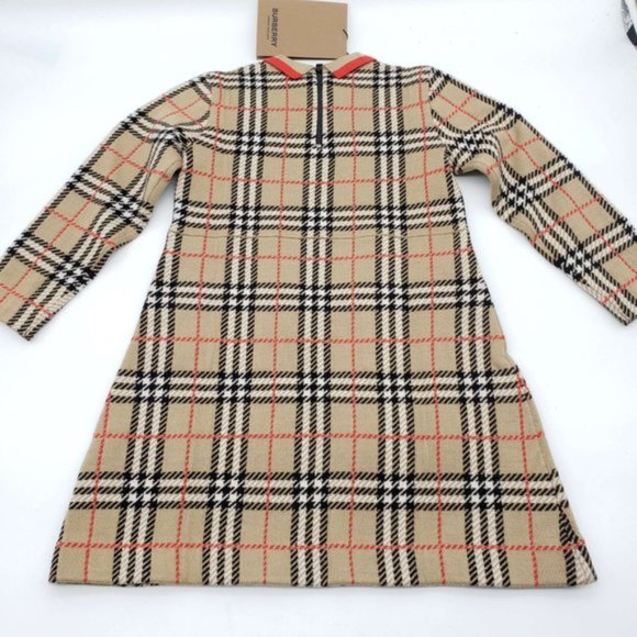 Burberry Vintage Check Jacquard Wool Dress Kids - Picture 4 of 15